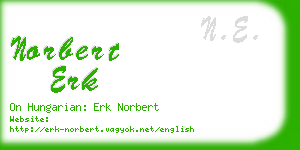 norbert erk business card